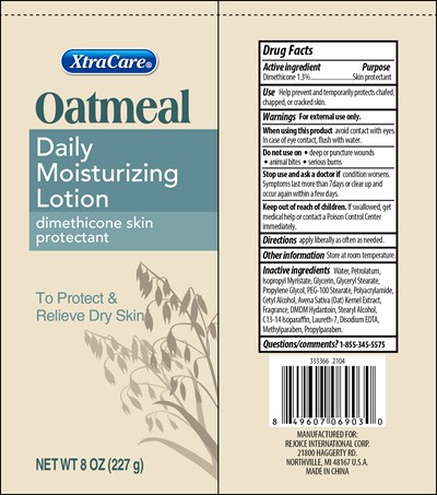 Tube Label (Label Oatmeal Daily Moisturizing Lotion Tube 8oz)